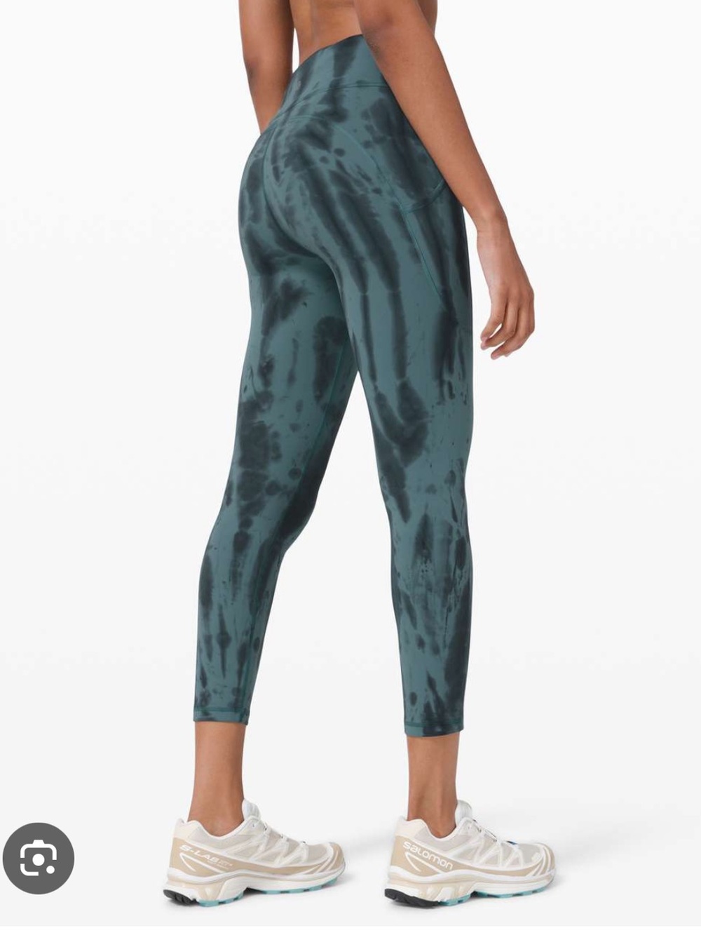 Lululemon 25” crop tie dye shibori invigorate tights leggings
